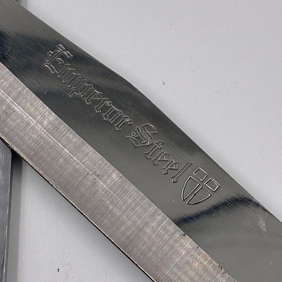 Vintage Emperor Steel Japan Stainless Steel Kitchen Knives Set of 2 Wood Handle - Picture 8 of 15